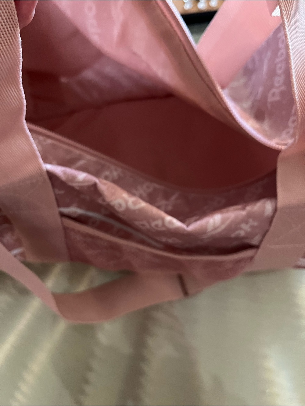 Reebok Pink All-Over Logo Travel Duffle - Picture 3 of 5